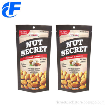 Standup Nuts Zipper Custom Printed Food Packaging Bags